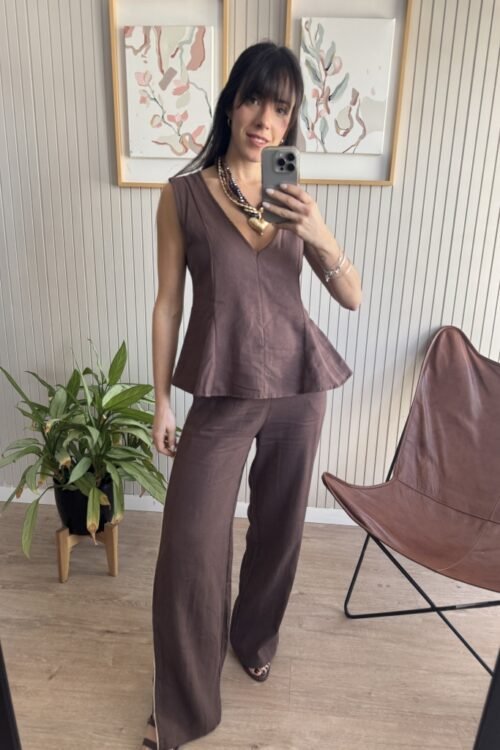 Alternative view of BLUSA SANTIAGO CHOCO