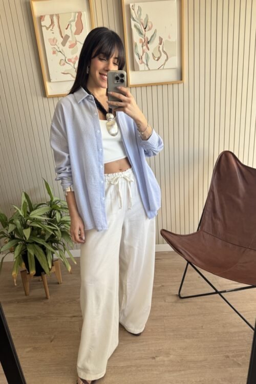 Alternative view of CAMISA FEDRA CELESTE