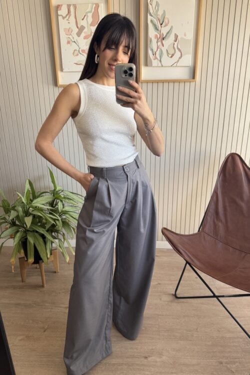 Alternative view of MUSCULOSA TRICOT BLANCA