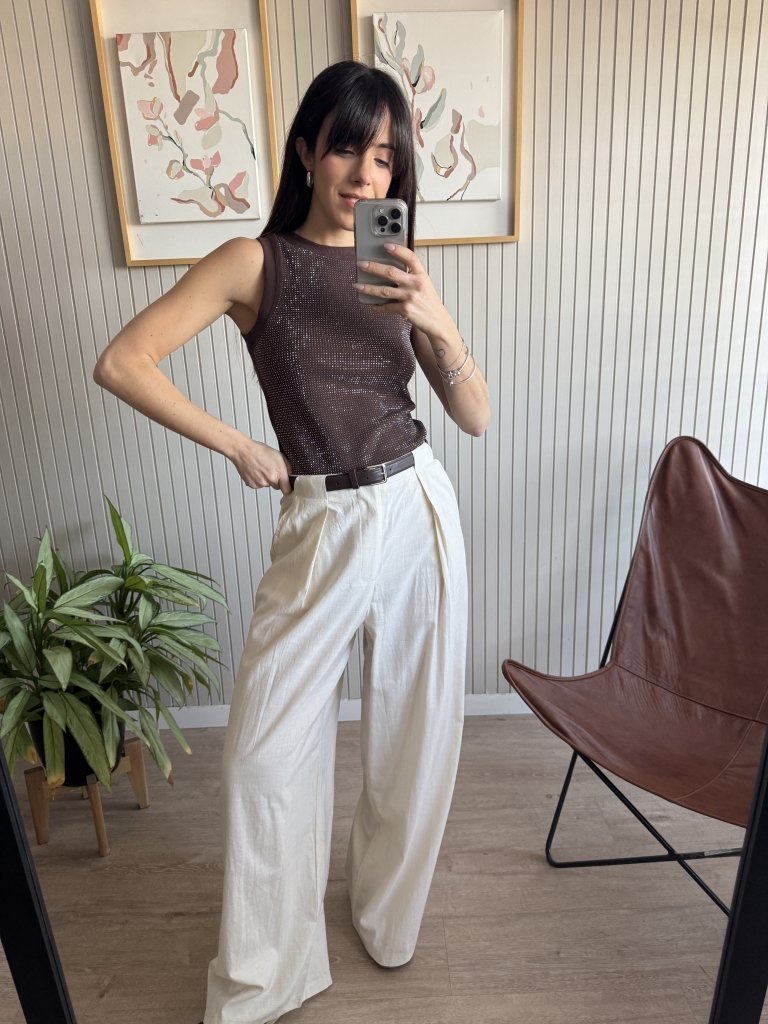 PANTALON NAVY LINO BEIGE - Image 2