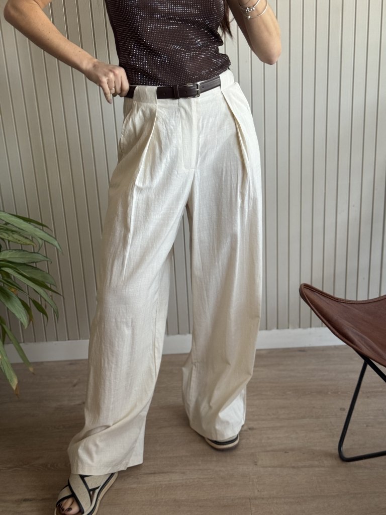 PANTALON NAVY LINO BEIGE - Image 3