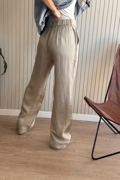 Alternative view of PANTALON LECA BEIGE