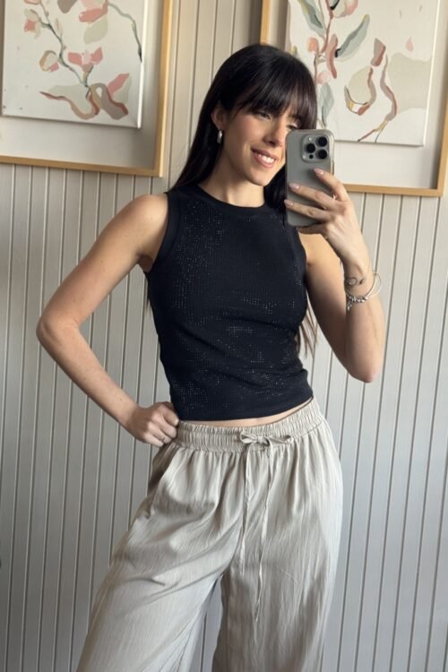 MUSCULOSA TRICOT NEGRA