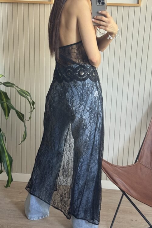 Alternative view of VESTIDO DE ENCAJE NEGRO