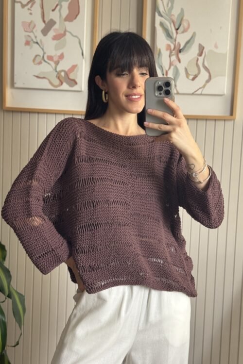 SWEATER CLAVEL CHOCOLATE