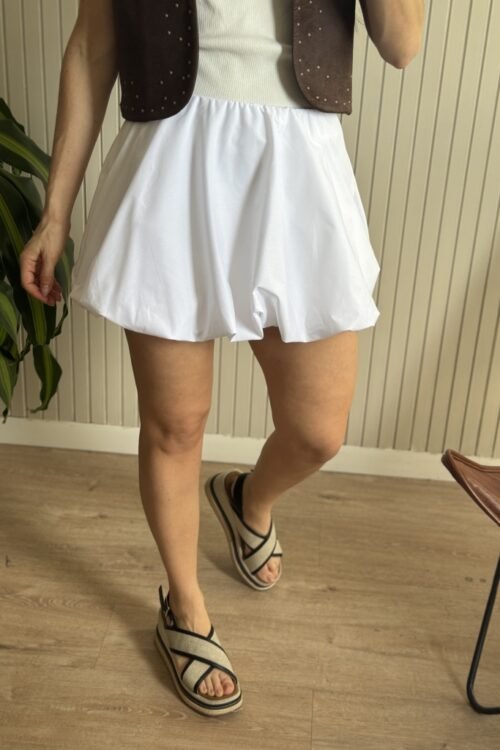 FALDA BALLON POPLIN BLANCA