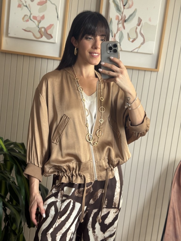 CAMPERA BOMBER CAMEL