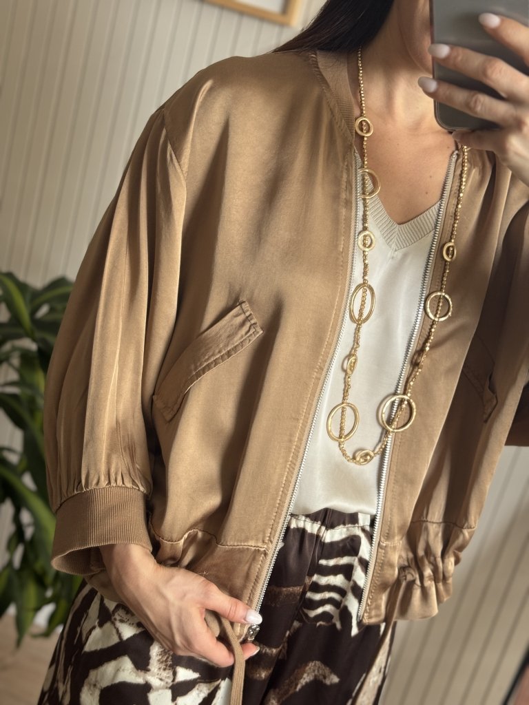 CAMPERA BOMBER CAMEL - Image 3