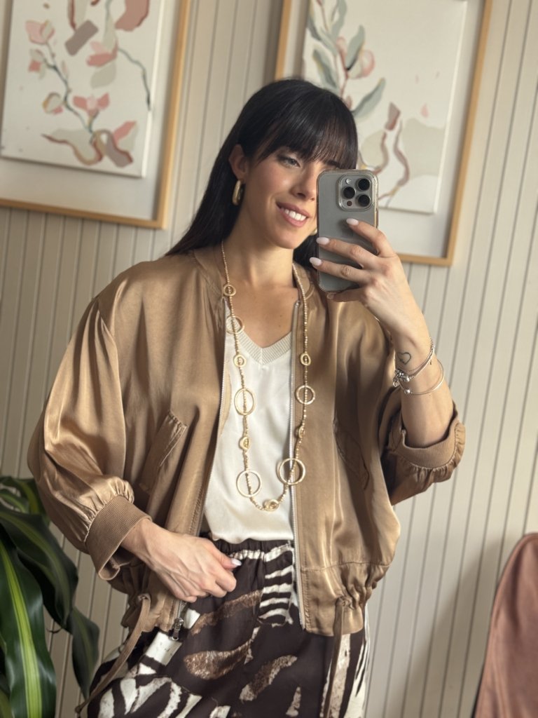 CAMPERA BOMBER CAMEL - Image 4