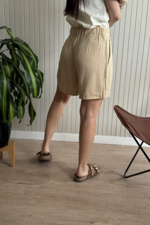 Alternative view of SHORT LINEN BEIGE