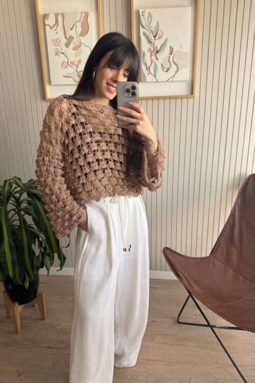 Alternative view of SWEATER LIRIO TOSTADO