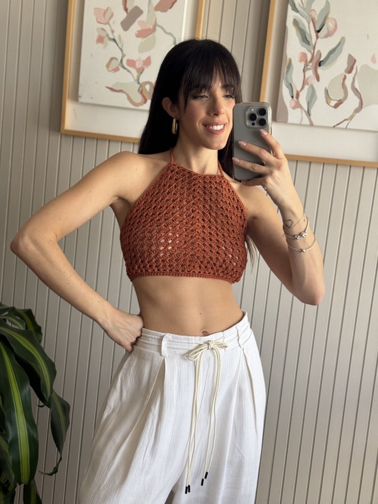 TOP HORTENSIA NARANJA