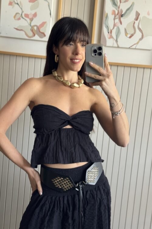 TOP FLOR NEGRO