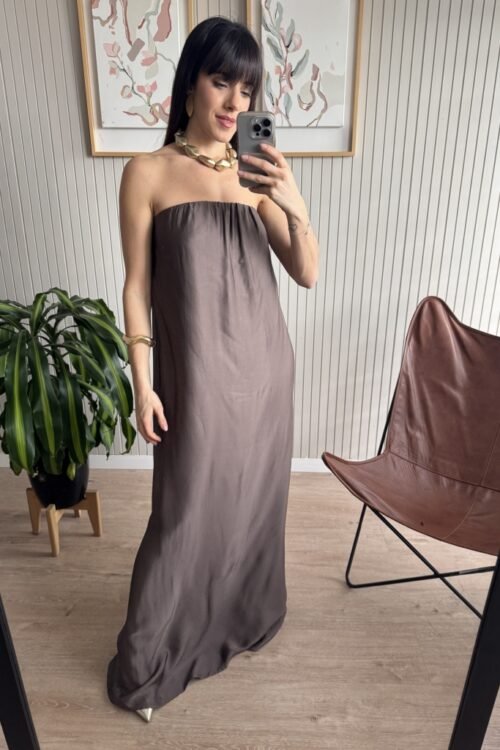 VESTIDO STRAPPLES SEDA MARR