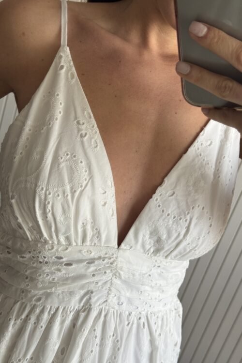 Alternative view of VESTIDO BRODERY BLANCO