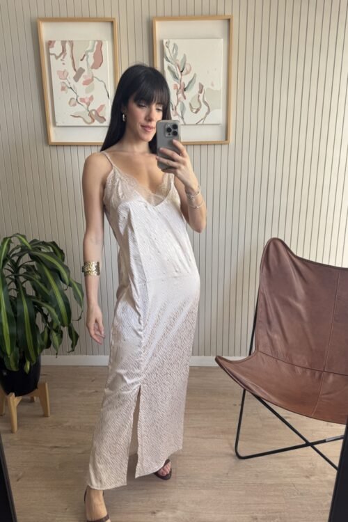 VESTIDO LENCERO NUDE