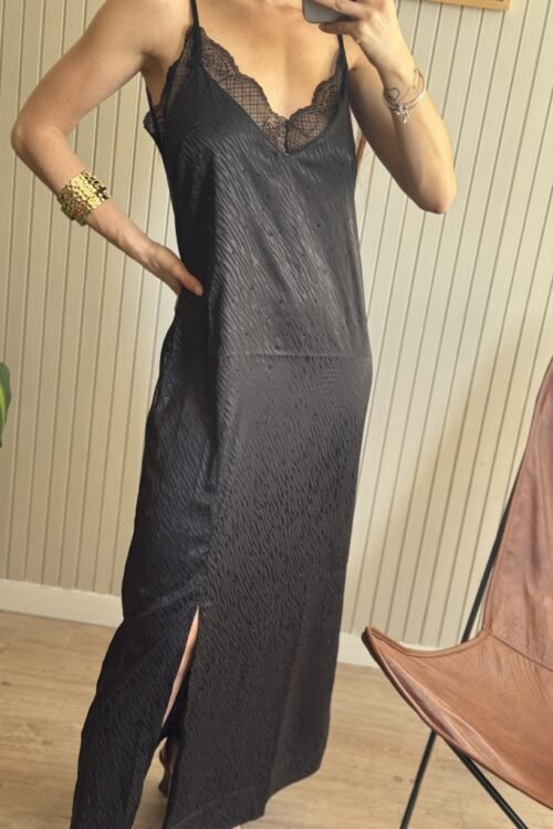 Alternative view of VESTIDO LENCERO NEGRO