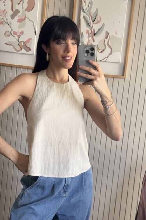 TOP HOLTER CREPE BEIGE