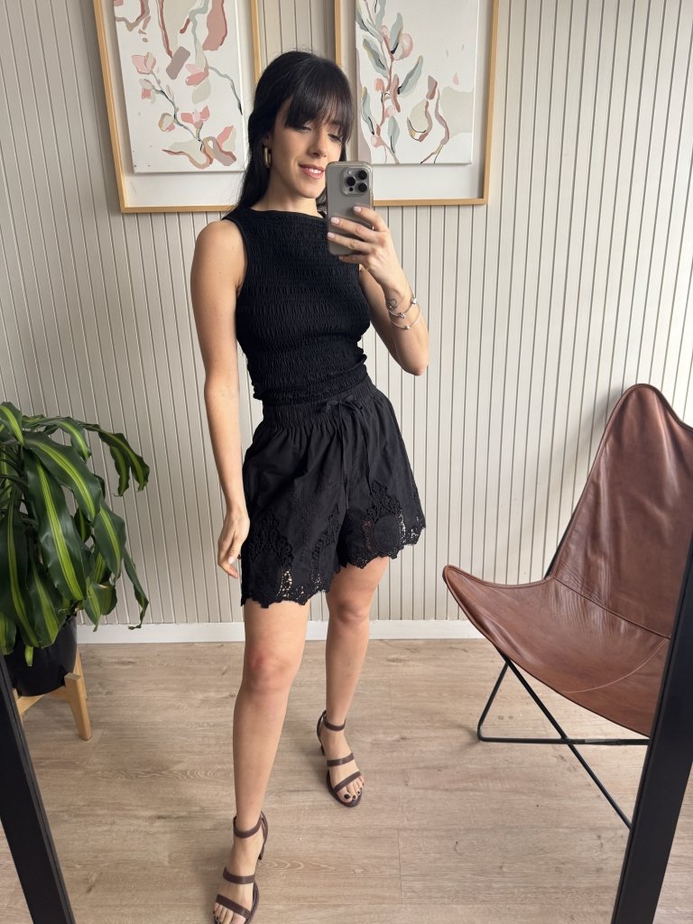 SHORT BRODERY NEGRO - Image 3