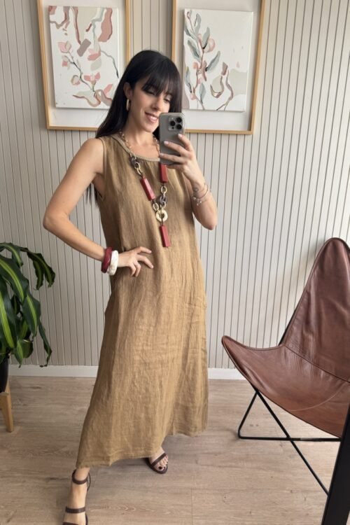 VESTIDO TANTA CAMEL