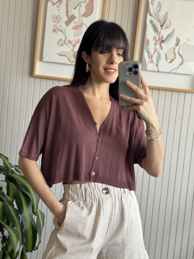 SAQUITO TEJIDO BORDO