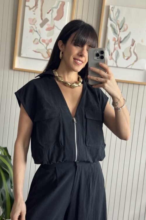 CHALECO MINERVA NEGRO