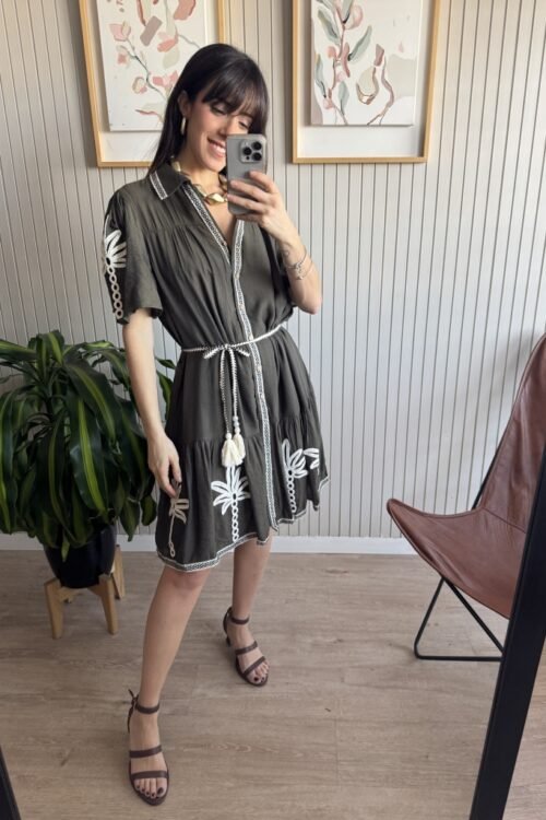 VESTIDO CAMISERO VERDE