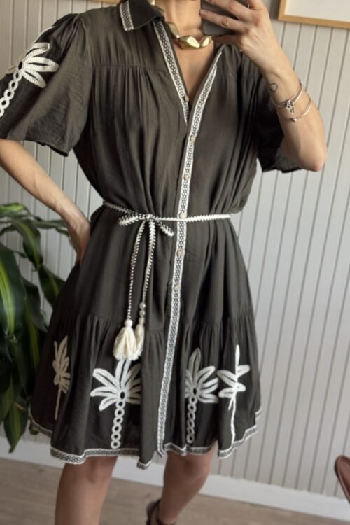 Alternative view of VESTIDO CAMISERO VERDE