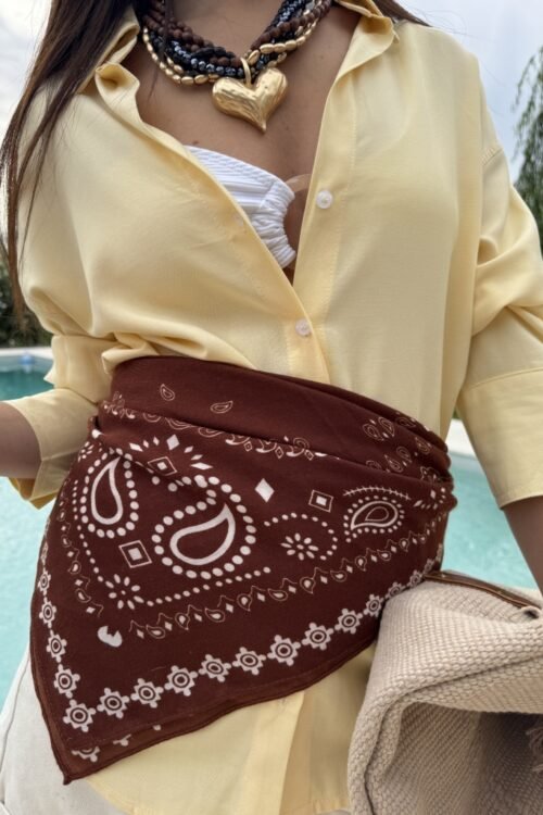 PAÑUELO ARABESCOS MOKA