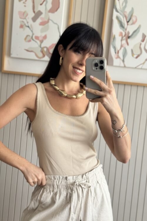 MUSCULOSA IZZY BEIGE