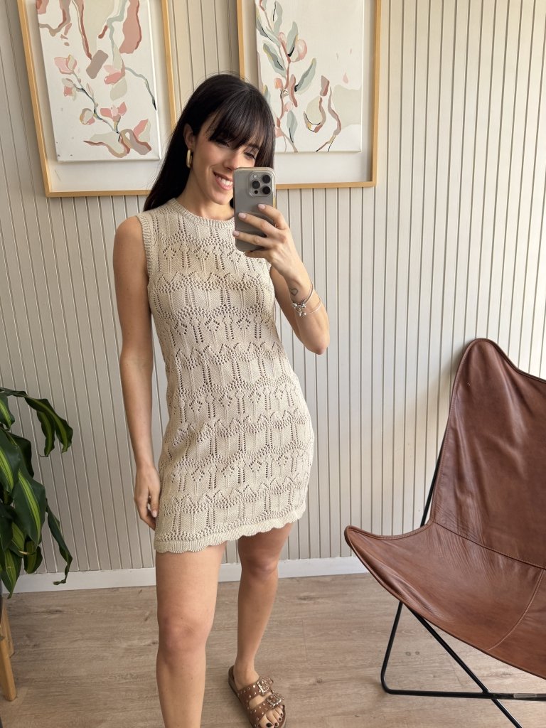 VESTIDO BORO BEIGE