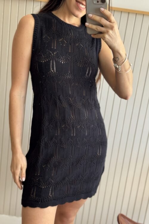 Alternative view of VESTIDO BORO NEGRO