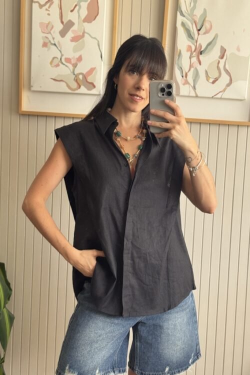 Alternative view of CAMISA AVIATOR NEGRA