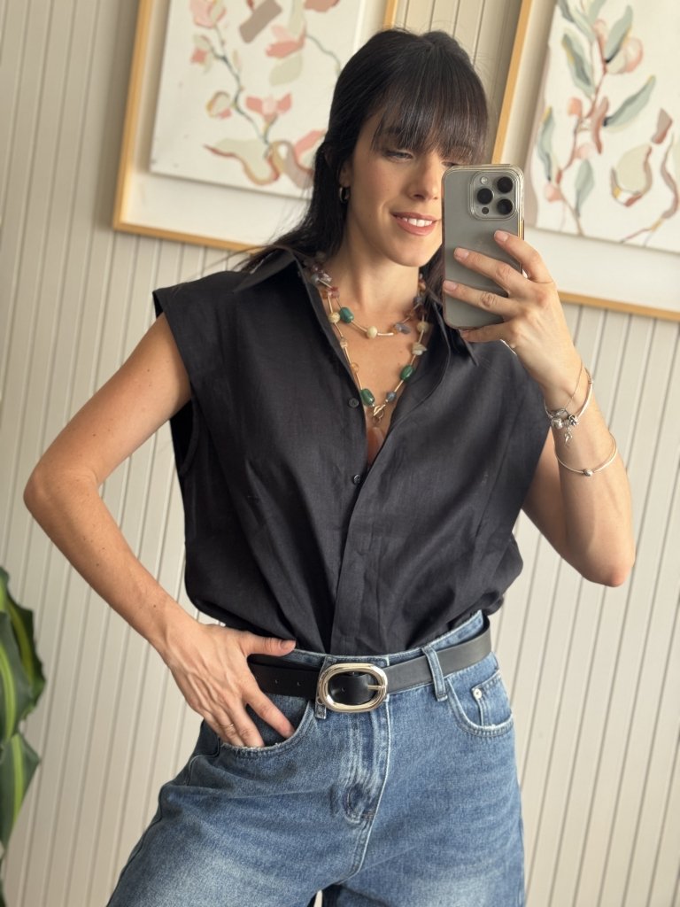 CAMISA AVIATOR NEGRA