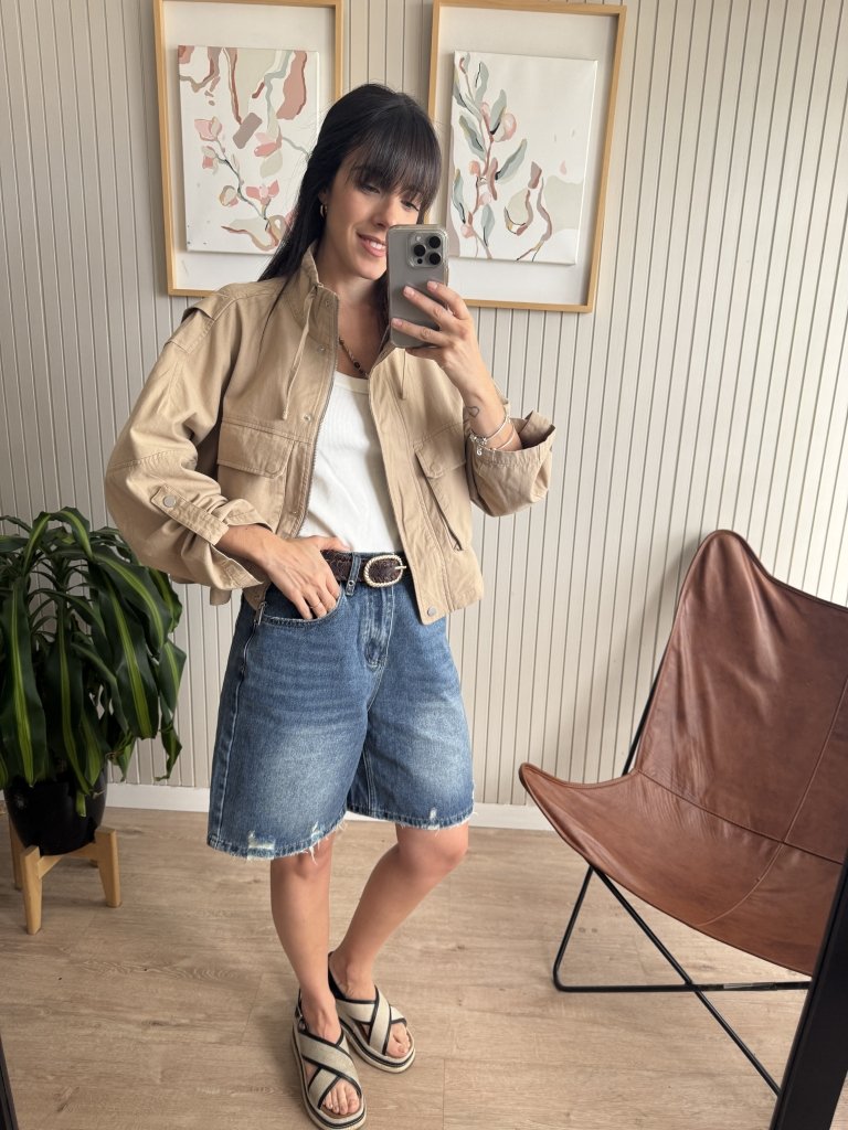 CAMPERA BIMBA BEIGE - Image 2