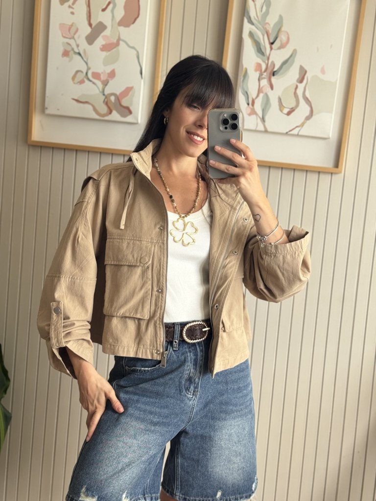 CAMPERA BIMBA BEIGE - Image 4