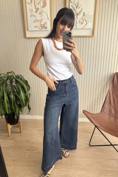Alternative view of JEAN WIDE LEG CHERRY OSC