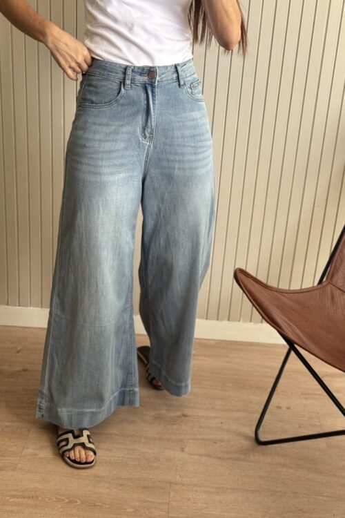 JEAN WIDE LEG CHERRY CLA
