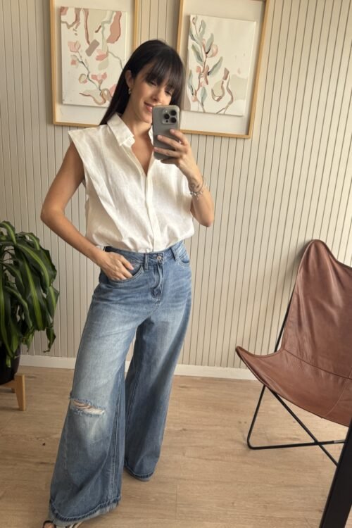 Alternative view of CAMISA AVIATOR BLANCA