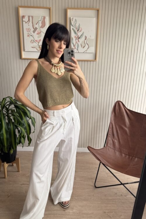 Alternative view of TOP TEJIDO VERDE