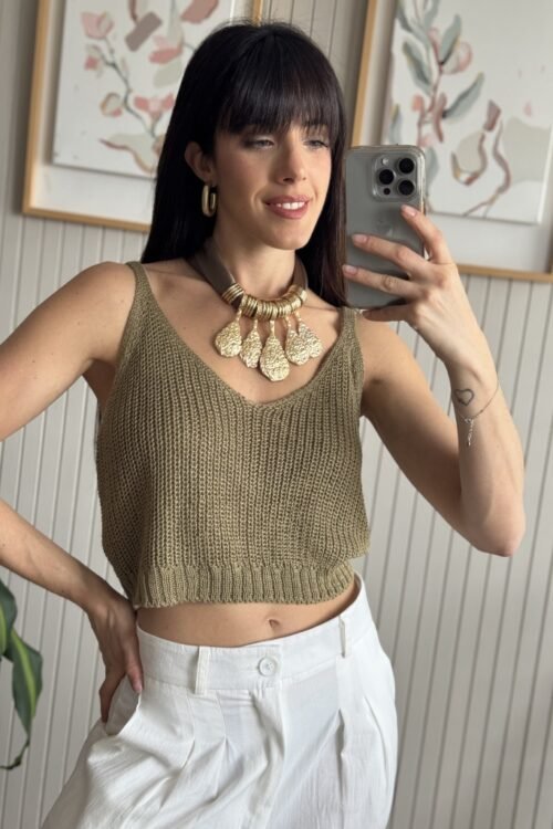 TOP TEJIDO VERDE