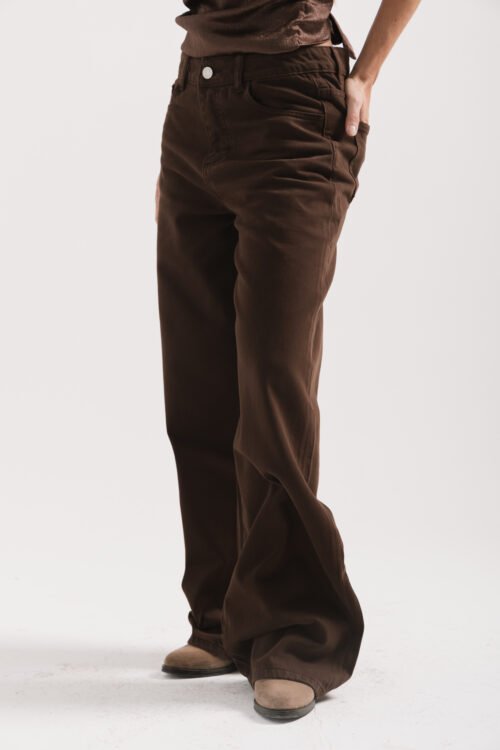 Alternative view of PANTALON WIDE LEG CHOCO