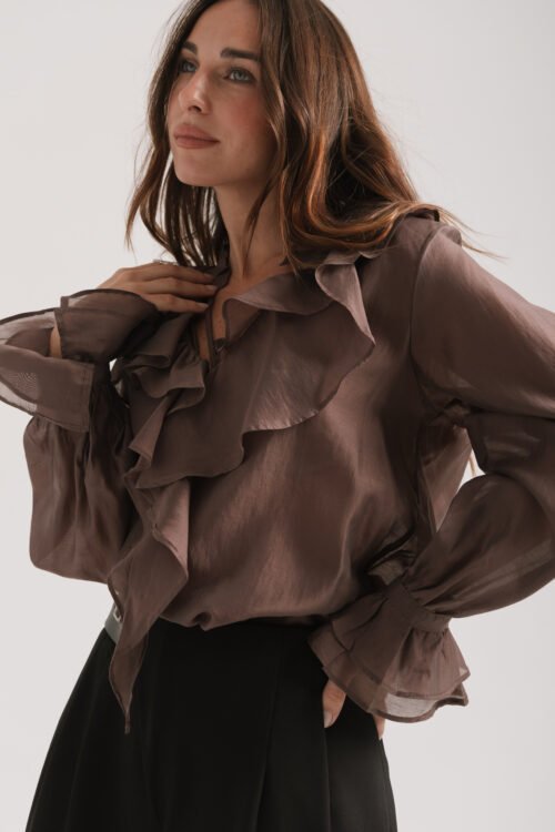 Alternative view of BLUSA VOLAR CHOCO