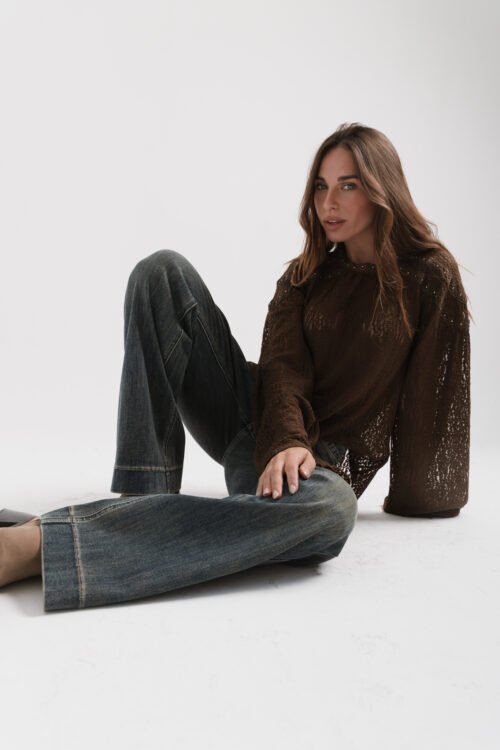 Alternative view of BLUSA TEXAS CHOCO