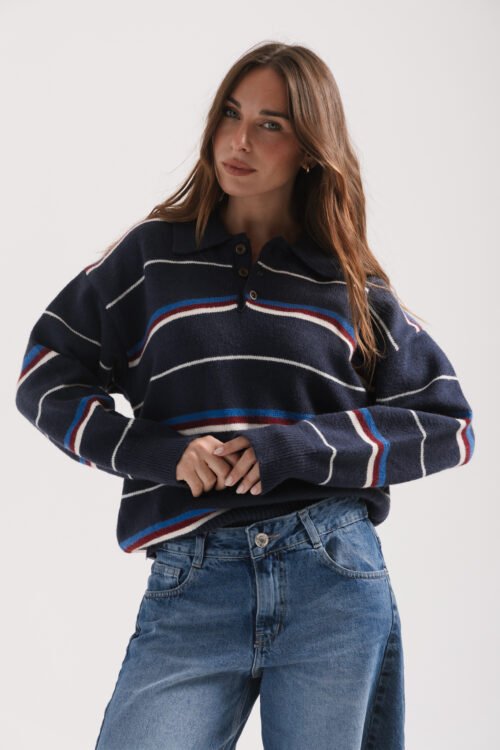 Alternative view of SWEATER FONA AZUL