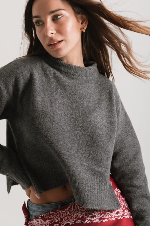 SWEATER COMBA GRIS PL