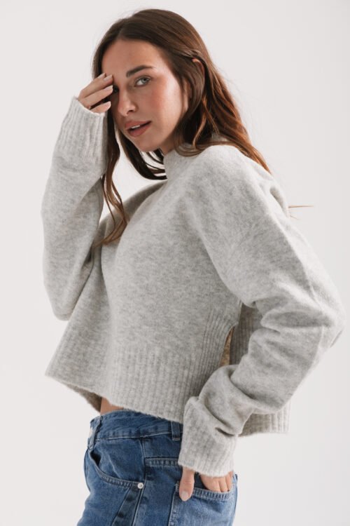 Alternative view of SWEATER COMBA GRIS