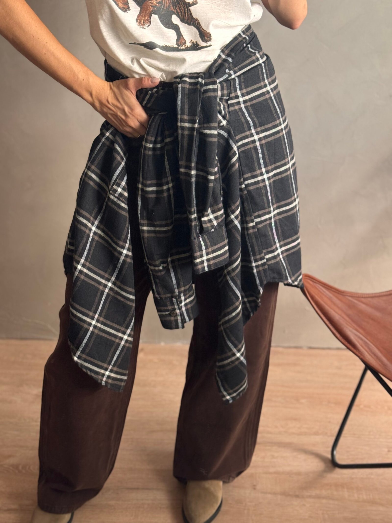 CAMISA TARTAN NEGRA - Image 2