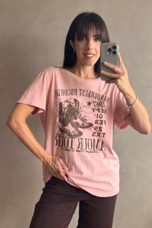 REMERA LAZY PINK