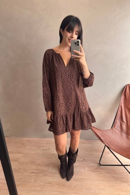 VESTIDO JANY CHOCO